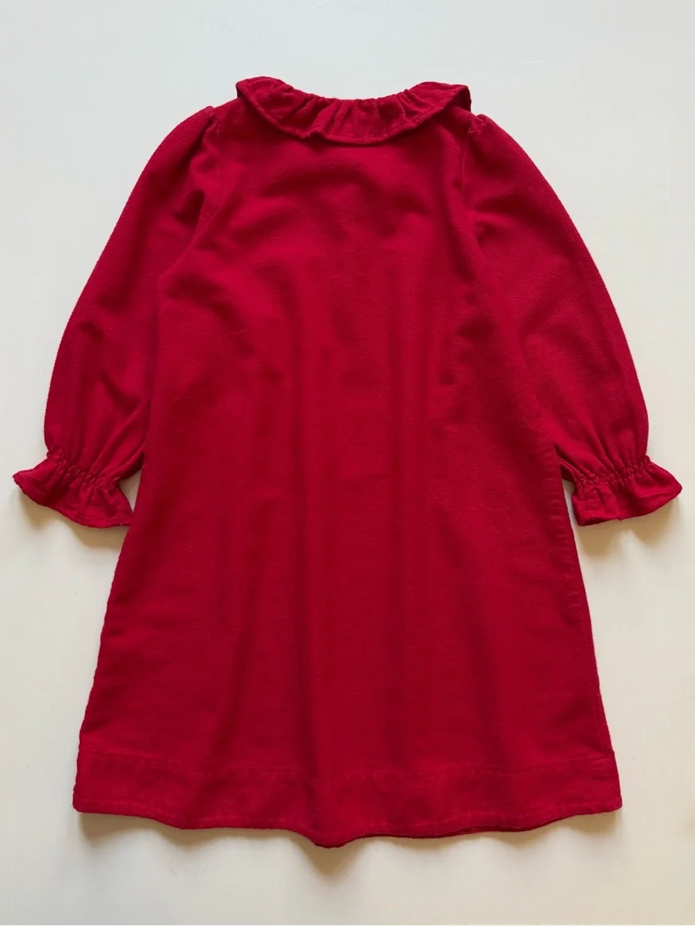 Petite Plume Girl's Flannel Victoria Nightgown in Red - Size 4